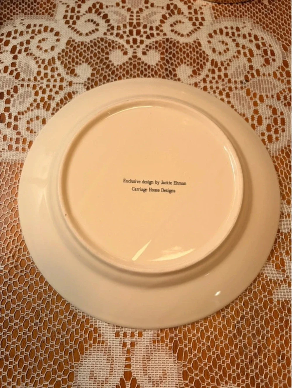 Vintage Jackie Ehman Let It Snow Snowman Christmas Salad Plate 8.5”